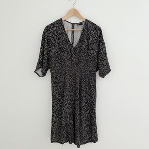 Frank & Oak Printed Short V Neck Dress M